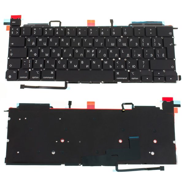Клавіатура для ноутбука APPLE (MacBook Pro: A2289 (2020-2021)) rus, black, підсвічування клавіш, BIG Enter (оригінал)