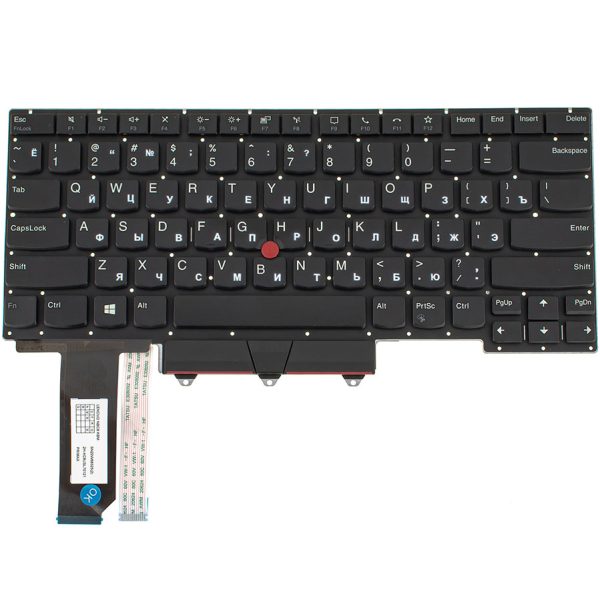 Клавіатура для ноутбука LENOVO (ThinkPad: E14 2Gen 2020) rus, black, без кадру
