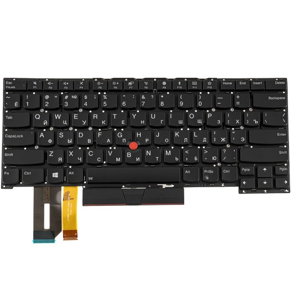 Клавіатура для ноутбука LENOVO (ThinkPad P1 Gen 3) rus, black, без кадру, підсвічування клавіш