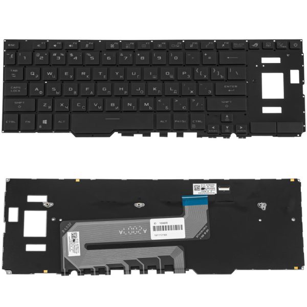 Клавіатура для ноутбука ASUS (GX551 series) rus, black, без фрейму, підсвічування клавіш