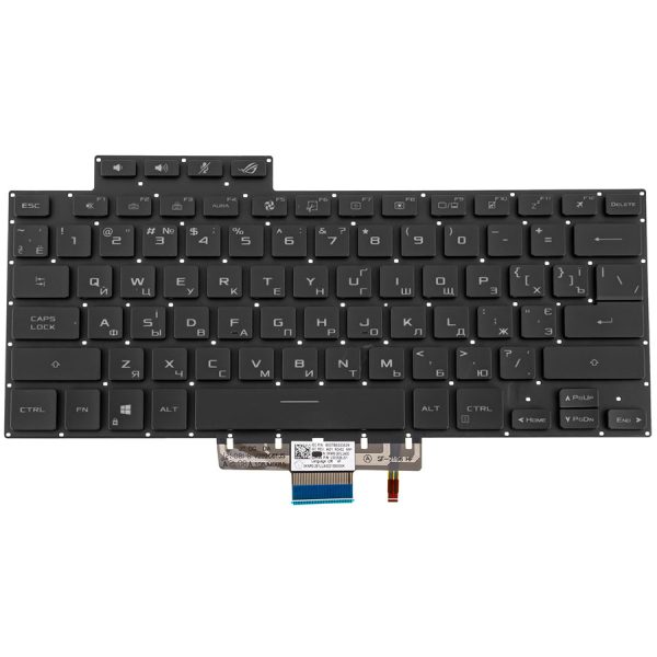 Клавиатура для ноутбука ASUS (GA503 series) ukr, black, без фрейма, подсветка клавиш (ОРИГІНАЛ)