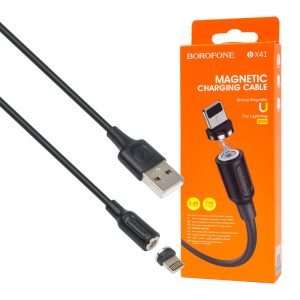 Кабель BOROFONE BX41 Amiable magnetic USB to iP, 2.4A, 1m, Black