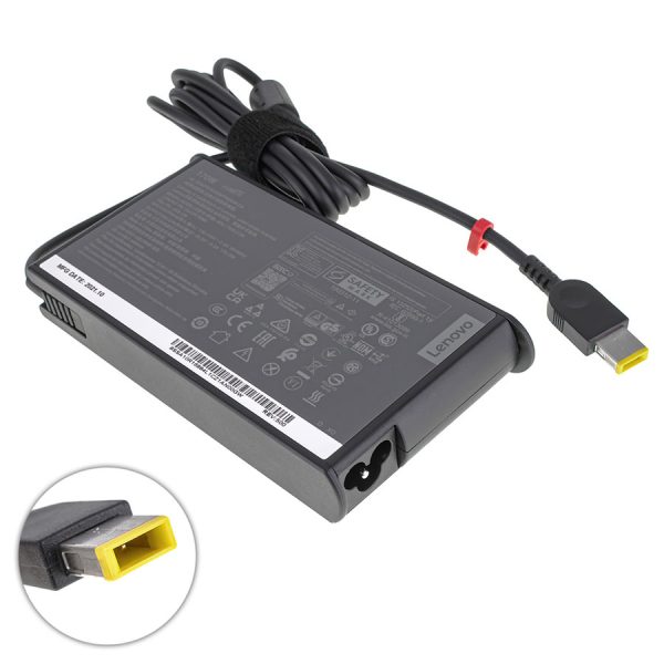 Оригінальний блок живлення для ноутбука LENOVO 20V, 8.5A, 170W, USB+pin (Square 5 Pin DC Plug), black, SLIM OVALE