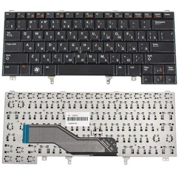 Клавіатура для ноутбука DELL (Latitude: E5420, E6320, E6330, E6430) rus, black, без джойстика (без платки)
