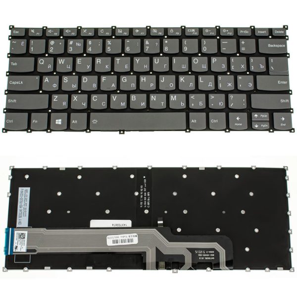 Клавіатура для ноутбука LENOVO (IdeaPad: S540-14 series) rus, onyx black, без кадру, підсвічування клавіш
