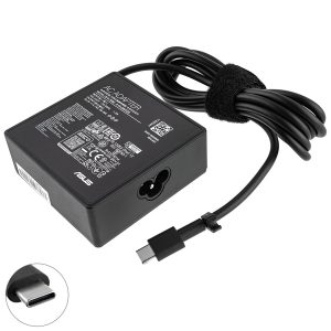 Оригінальний блок питания для ноутбука ASUS TYPE-C 90W, квадратный корпус, Black