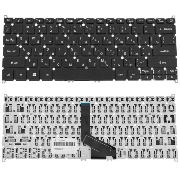 Клавіатура для ноутбука ACER (AS: SF314-42, SF314-57) rus, black, без кадру