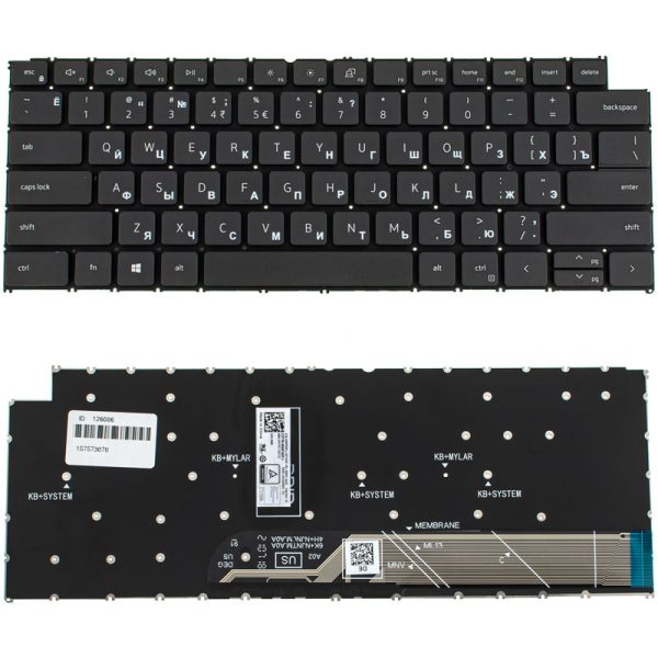 Клавіатура для ноутбука DELL (Vostro: 5310, 5320) rus, black, без фрейму