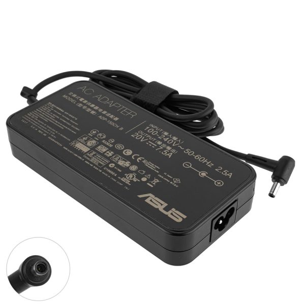 БЖ для ноутбука ASUS 20V, 7.5A, 150W, 4.5*3.0мм-PIN, black, OVALE