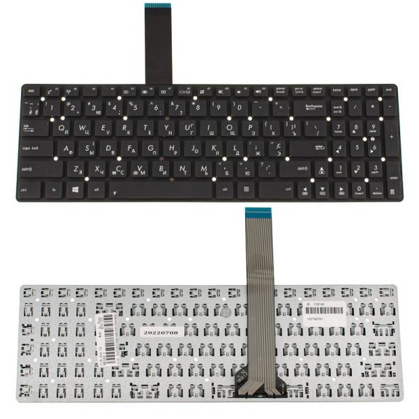 Клавіатура для ноутбука ASUS (K55, K75A, K75VD, K75VJ, K75VM, U57) ukr, black, без фрему