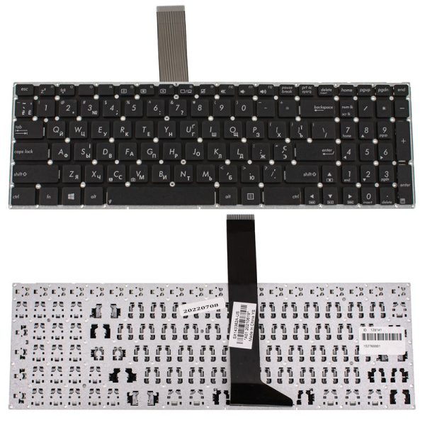 Клавіатура для ноутбука ASUS (X501, X550, X552, X750 series) ukr, black, без фрейму, без кріплень
