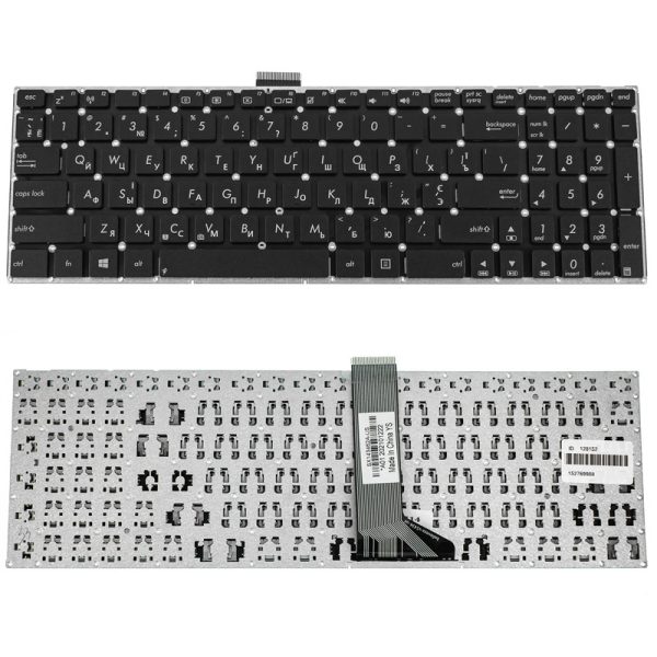 Клавіатура для ноутбука ASUS (X502, X551, X553, X555, S500, TP550) ukr, black, без фрейму, без кріплень