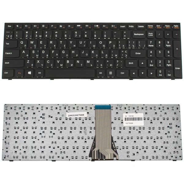 Клавіатура для ноутбука LENOVO (G50-30, G50-45, G50-70, Z50-70, Z50-75, Flex 2-15) ukr, black