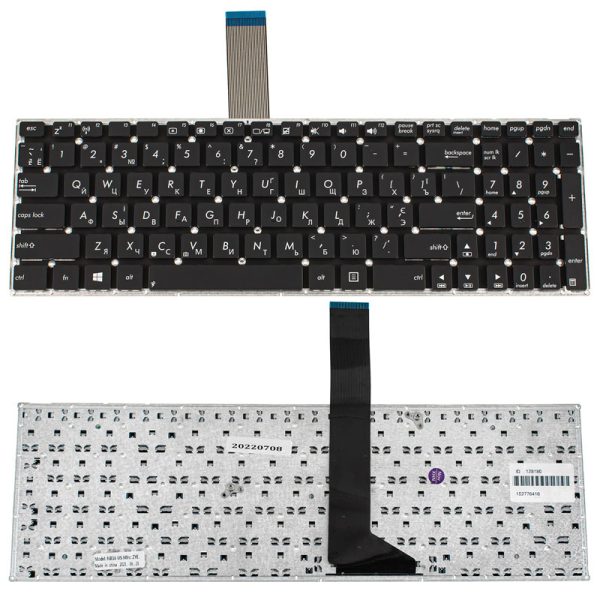 Клавіатура для ноутбука ASUS (X501, X550, X552, X750 series) ukr, black, без фрейму, з кріпленнями
