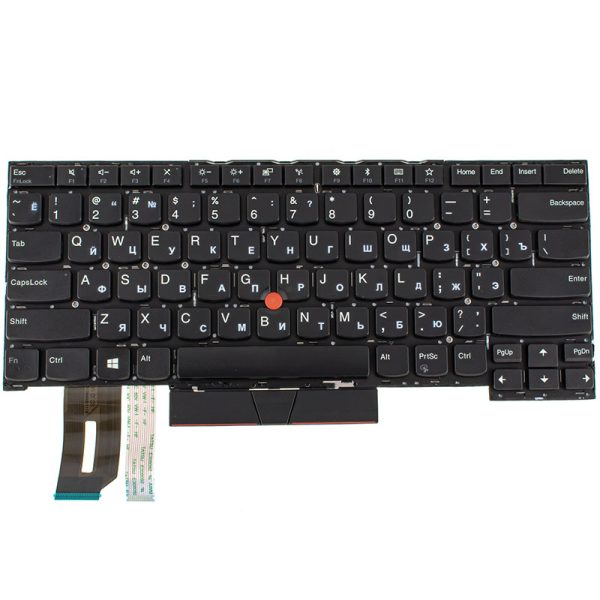 Клавіатура для ноутбука LENOVO (ThinkPad: T490s, T495s) rus, black, без фрейму