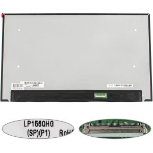 Матрица 15.6" LP156QHG-SPP1 (2560*1440, 40pin(eDP, IPS, 120Hz, 300cd/m2, 16.7M, 100%), LED, SLIM(без планок и ушек), матовая, разъем справа внизу) для ноутбука
