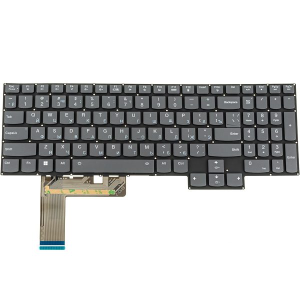 Клавіатура для ноутбука LENOVO (Legion: S7-16 series), rus, black, без фрейма, підсвітка клавіш (RGB Per-key)
