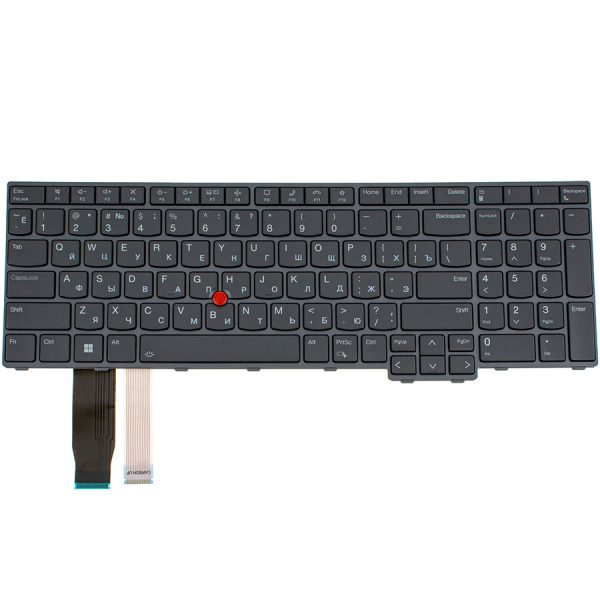 Клавіатура для ноутбука LENOVO (ThinkPad:T16, P16s Gen 1) rus, black, подсветка клавиш