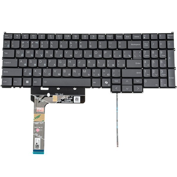 Клавіатура для ноутбука LENOVO (ThinkBook: 16p G4 IRH) rus, black, без кадру, підсвічування клавіш