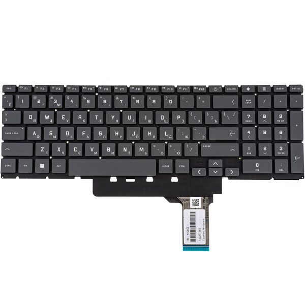 Клавіатура для ноутбука HP (Victus 16-E) rus, black, без фрейму, підсвічування клавіш (RGB)