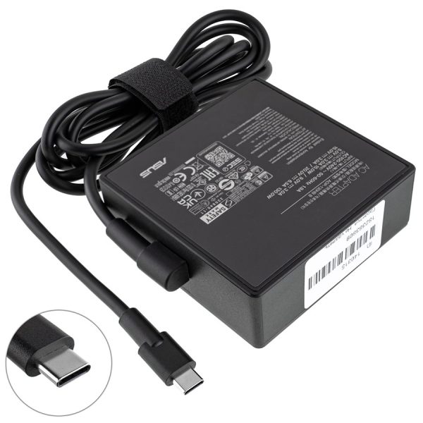 Оригинальный блок питания для ноутбука ASUS TYPE-C 130W, квадратный, черный (нужен кабель!)