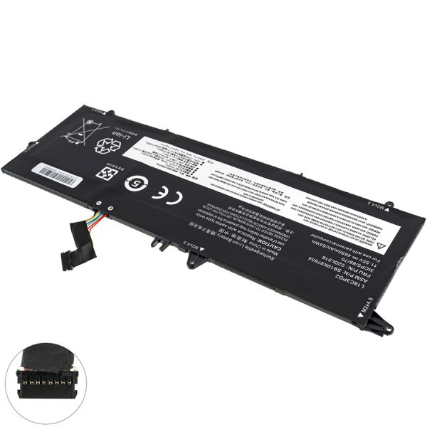 Батарея для ноутбука LENOVO L18L3PD1 (ThinkPad T490s, T495s) 11.55V 4650mAh Black