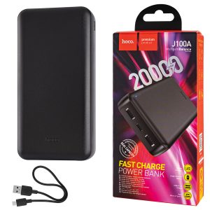 Універсальна мобільна батарея HOCO J100A, 20000mAh, Black (6931474783585)
