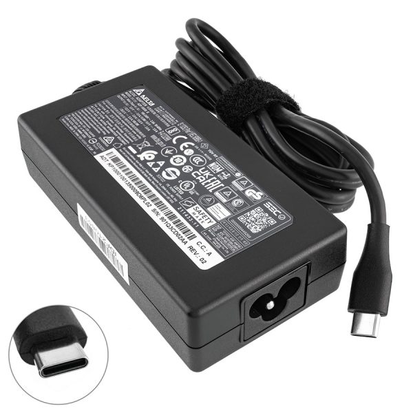 Оригінальний блок живлення для ноутбука ACER TYPE-C 100W, black, RECTANGULAR