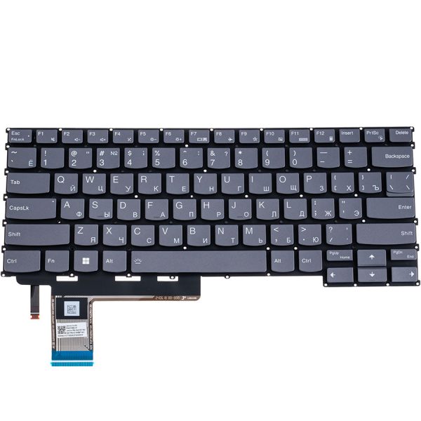 Клавіатура для ноутбука LENOVO (Slim 5 14APH8) rus, black, без кадру, підсвічування клавіш