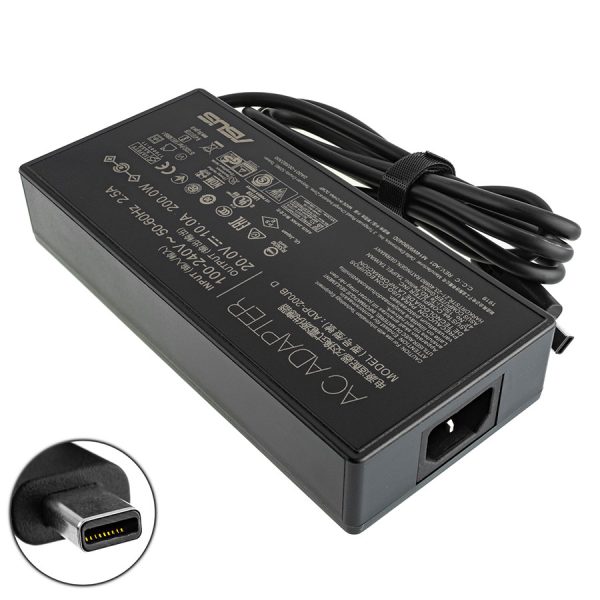 Оригінальний блок живлення для ноутбука ASUS 20V, 10A, 200W, Rectangle Conn, black, RECTANGULAR