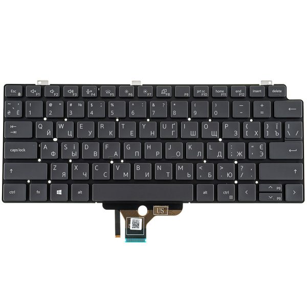 Клавіатура для ноутбука DELL (Latitude: 7310), rus, black, без фрейму(ОРИГІНАЛ)