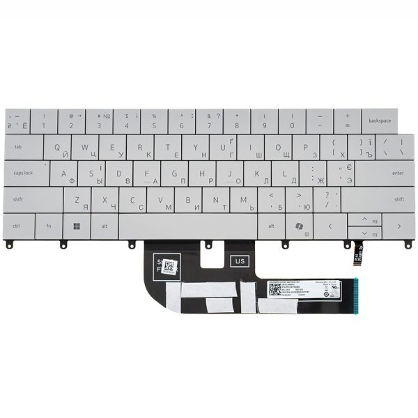 Клавіатура для ноутбука DELL (XPS: 9440) ukr, white, підсвічування клавіш (ОРИГИНАЛ)