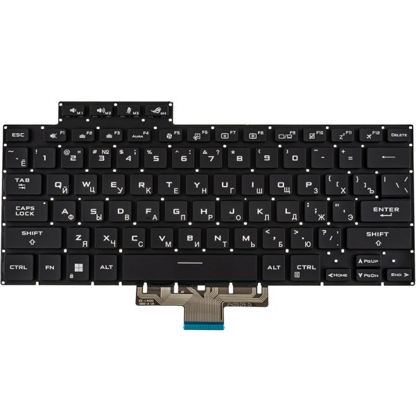 Клавиатура для ноутбука ASUS (GA503 series) rus, black, без фрейма, подсветка клавиш (RGB) (ОРИГІНАЛ)