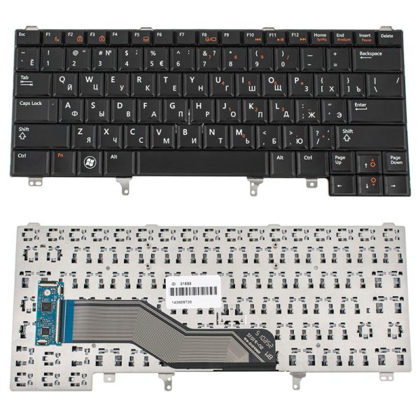 Клавіатура для ноутбука DELL (Latitude: E5420, E6320, E6330, E6430) rus, black, без джойстика