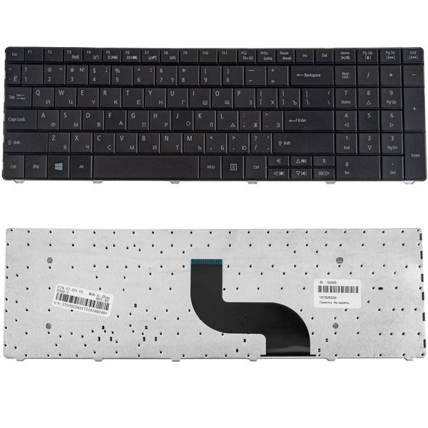 Клавіатура для ноутбука ACER (AS: E1-521, E1-531, E1-571, TM: 5335, 5542, 5735, 5740, 5744, 7740, 8571, 8572) rus, black