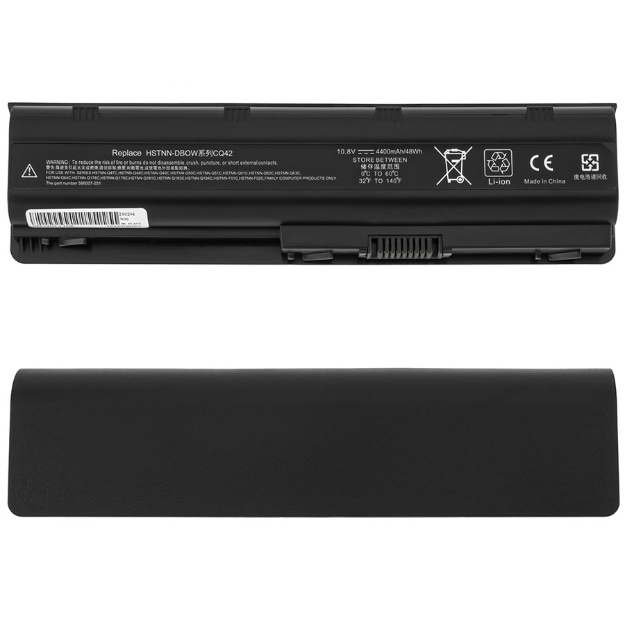 Батарея для ноутбука HP MU06 (CQ32, CQ42, CQ43, CQ56, CQ57, CQ62, G42, G56, G62, G72, G7-1000, DM4 series, DV3-4000, DV5-1200, DV5-2000, DV6-3000, DV6-6000, DV7-4000 series) 10.8V 4400mAh Black - Зображення 2