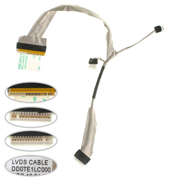 Шлейф матриці для ноутбука TOSHIBA (L310, M300, M305, M331, M332, M333, M334, M335, M336 ), LED, роз'єм під камеру (DDOTE1LC000)