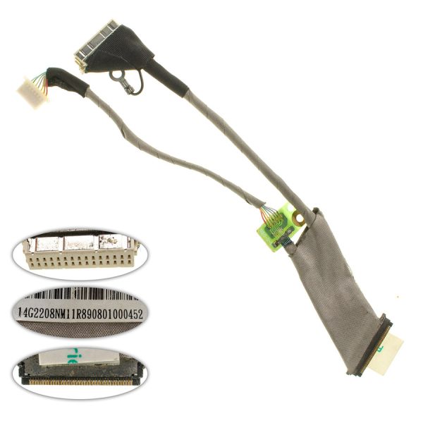 Шлейф матриці для ноутбука ASUS (N80 series), CCFL, роз'єм під камеру (14G2208NM11R)