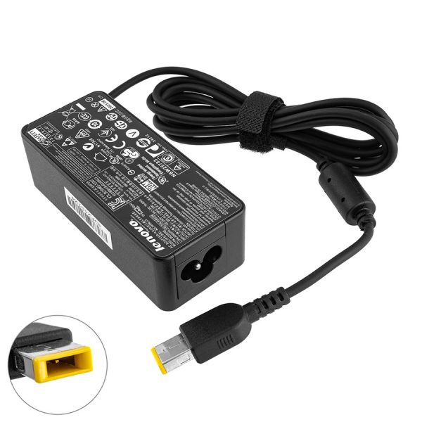 Оригінальний блок живлення для ноутбука LENOVO 20V, 2.25A, 45W, USB+pin (Square 5 Pin DC Plug), black, RECTANGULAR
