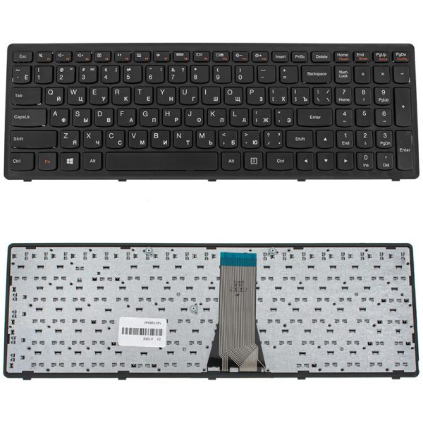 Клавіатура для ноутбука LENOVO (Flex 15, Flex 15D, G500s, G505s, S510p) rus, black, black frame