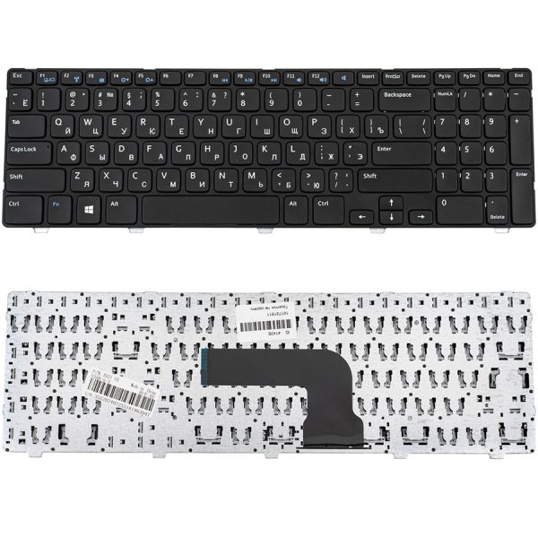 Клавіатура для ноутбука DELL (Inspiron: 15V, 15VR, 1316, 3521, 5521, Vostro: 2521) rus, black