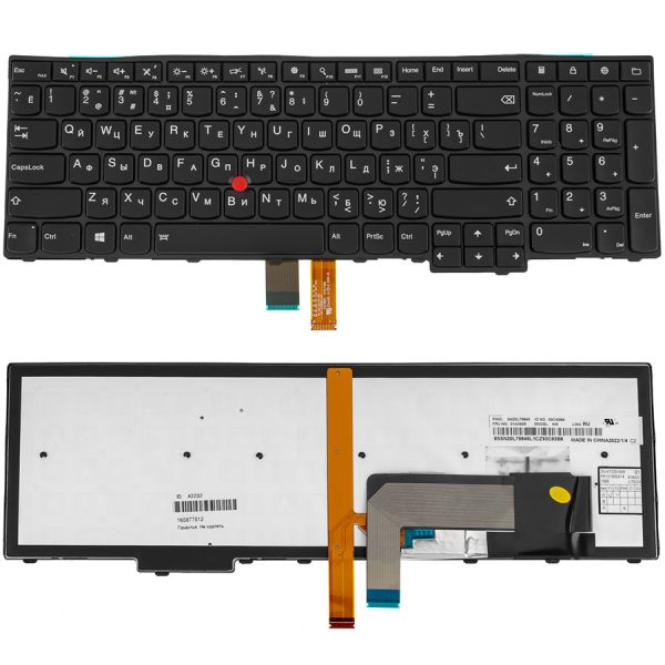 Клавіатура для ноутбука Lenovo (ThinkPad Edge: E531, E540) rus, black, підсвічування клавіш
