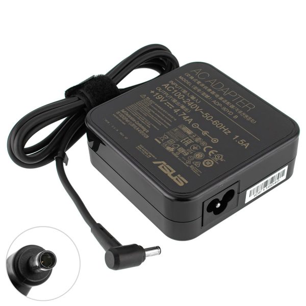 Оригінальний блок живлення для ноутбука ASUS 19V, 4.74A, 90W, 4.5*3.0-PIN, квадратний, black (нужен кабель!)