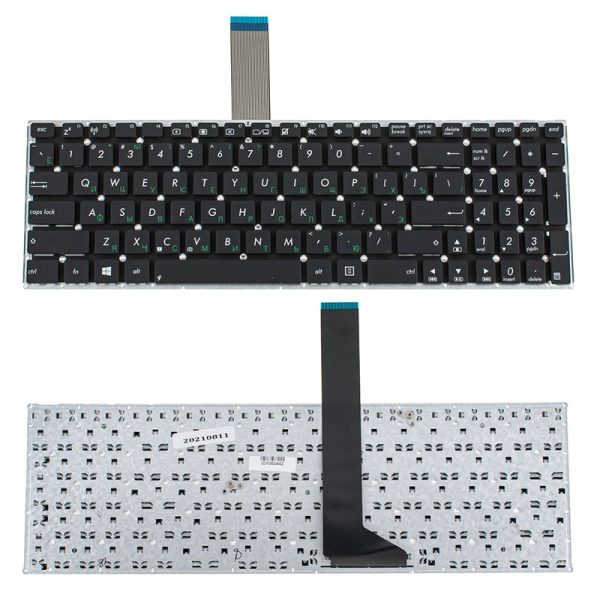 Клавіатура для ноутбука ASUS (X501, X550, X552, X750 series) rus, black, без фрейма, з кріпленнями