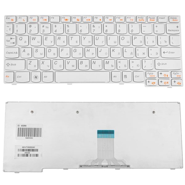 Клавіатура для ноутбука LENOVO (IdeaPad: E10-30 series) rus, white