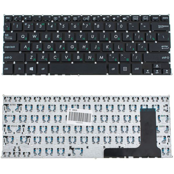 Клавіатура для ноутбука ASUS (E202SA series) rus, black, без фрейма