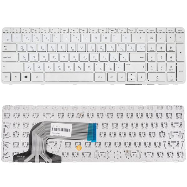 Клавіатура для ноутбука HP (Pavilion: 15-E, 15T-E, 15Z-E 15-N, 15T-N, 15Z-N series) rus, white