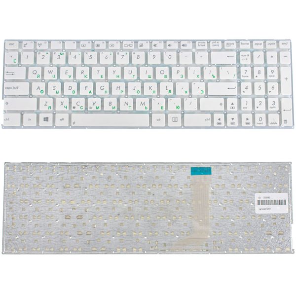 Клавіатура для ноутбука ASUS (X556 series) rus, white, без фрейма