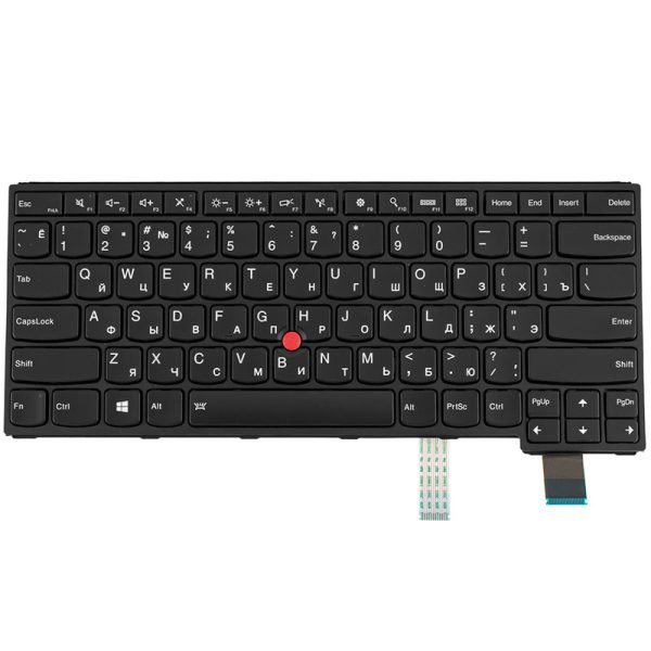 Клавіатура для ноутбука LENOVO (ThinkPad Yoga 460) rus, black, підсвічування клавіш, с джойстиком
