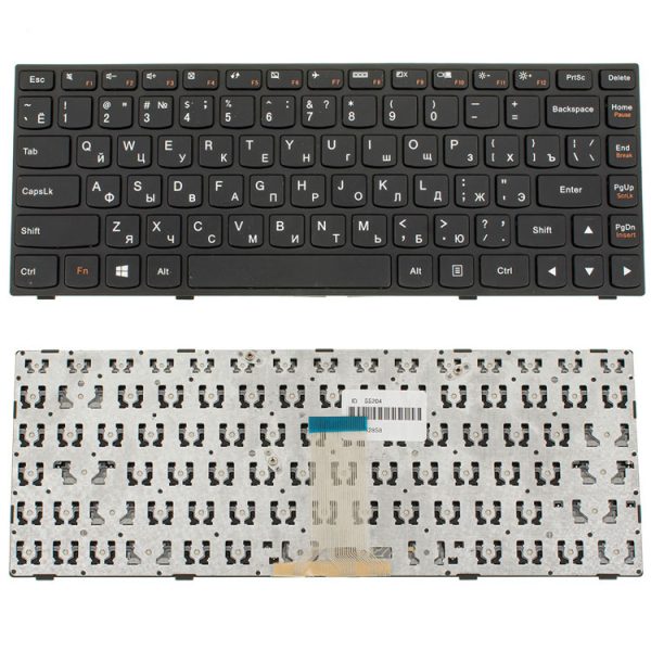 Клавіатура для ноутбука LENOVO (G40-30, G40-45, G40-70, Z40-70, Z40-75, Flex 2-14) rus, black, black frame